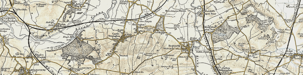 Old map of Lockington in 1902-1903