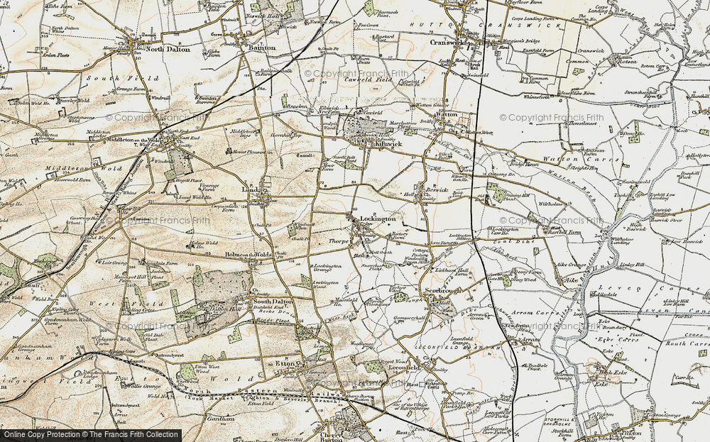 Old Map of Historic Map covering East Riding of Yorkshire in 1903