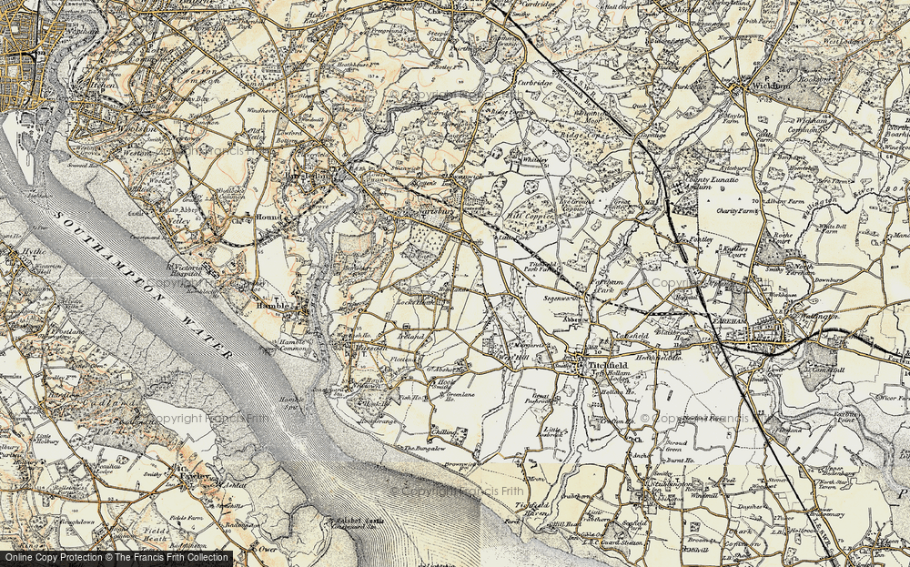 Old Map of Locks Heath, 1897-1899 in 1897-1899