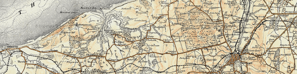 Old map of Bulls Wood in 1899-1909