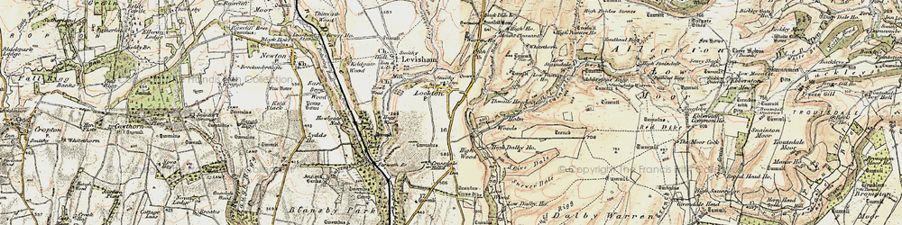 Old map of Adderstone Rigg in 1903-1904