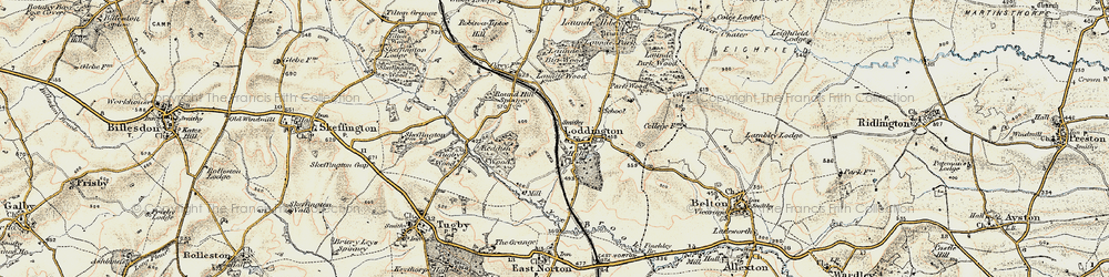 Old map of Launde Big Wood in 1901-1903