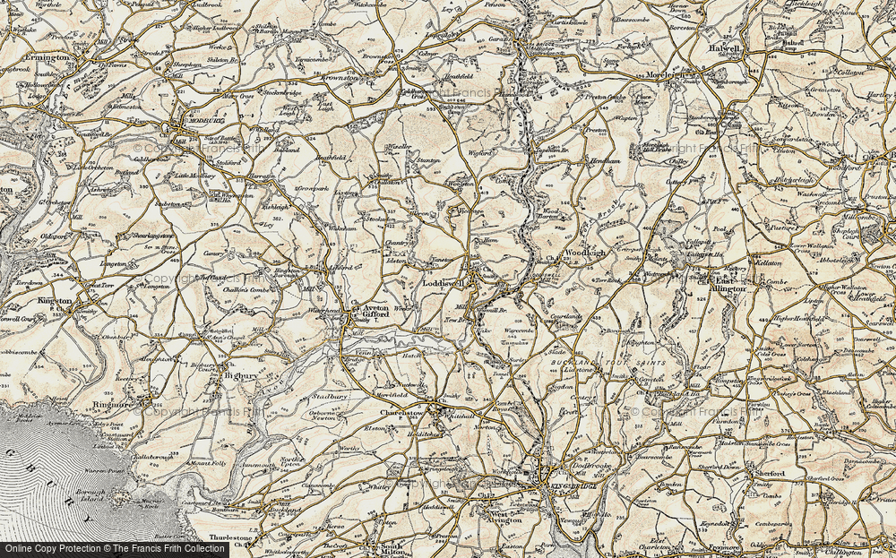 Old Map of Historic Map covering Alleron in 1899