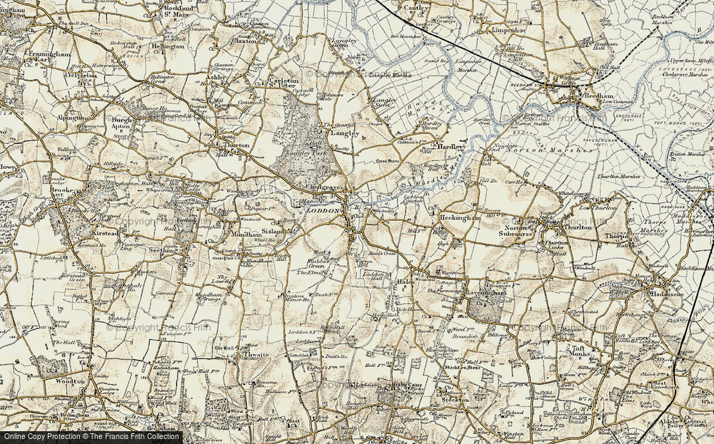 Old Map of Loddon, 1901-1902 in 1901-1902