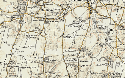 Old map of Loddon Ingloss in 1901-1902