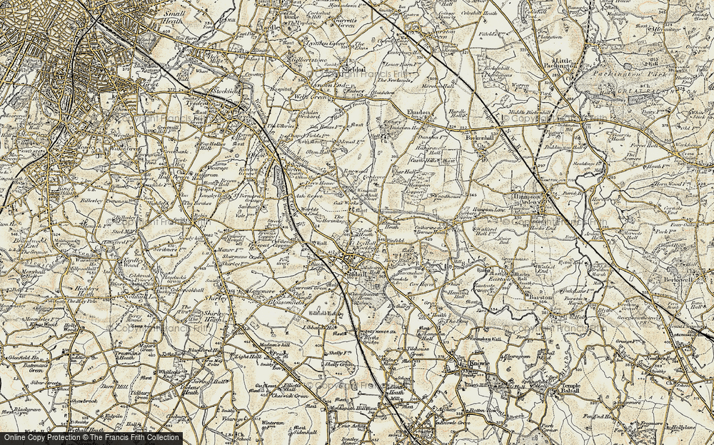 Old Map of Lode Heath, 1901-1902 in 1901-1902
