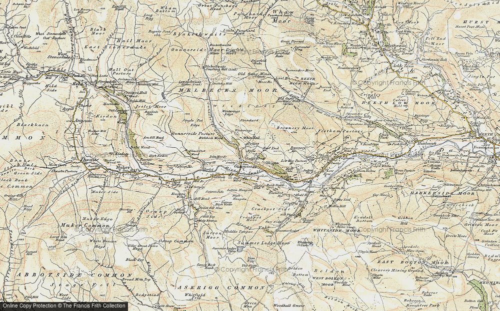 Old Map of Historic Map covering Brownsey Ho in 1903-1904