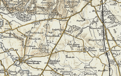 Old map of Lodgebank in 1902