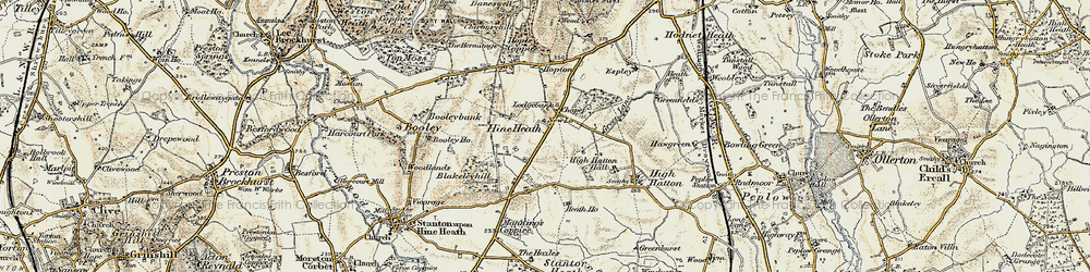 Old map of Lodgebank in 1902