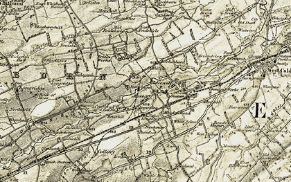 Old map of Loganlea in 1904-1905