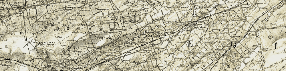 Old map of Loganlea in 1904-1905