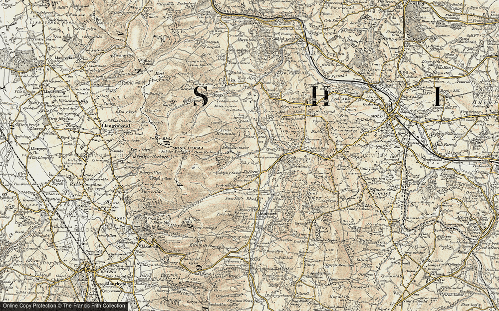 Old Map of Loggerheads, 1902-1903 in 1902-1903