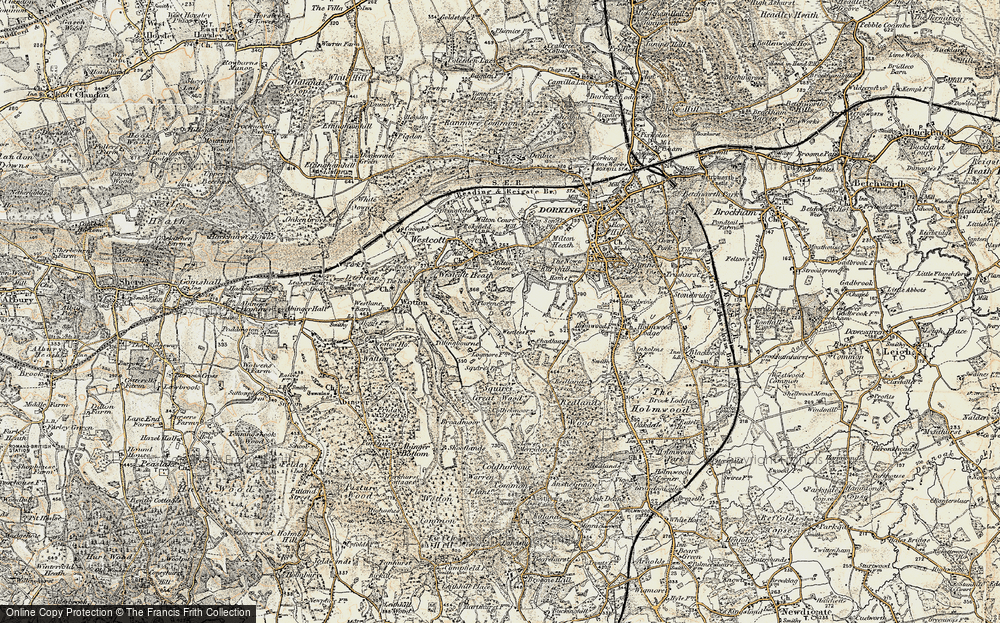 Old Map of Historic Map covering Bury Hill Ho in 1898-1909