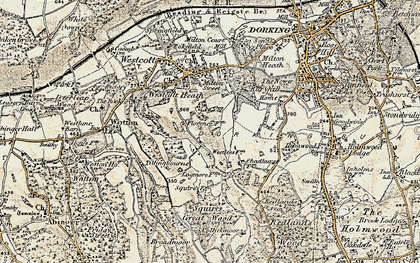 Old map of Bury Hill Ho in 1898-1909