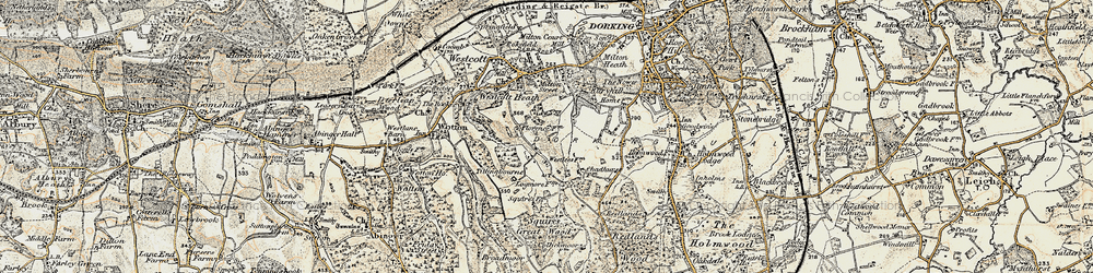 Old map of Bury Hill Ho in 1898-1909