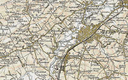 Old map of Laund in 1903-1904