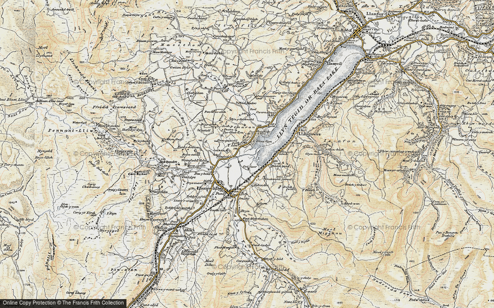 Old Map of Historic Map covering Pentre-piod in 1903