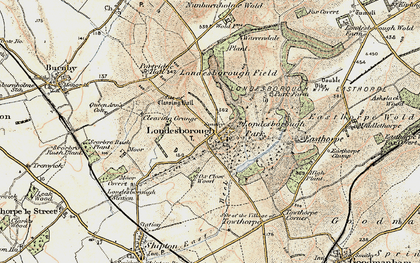 Old map of Londesborough in 1903