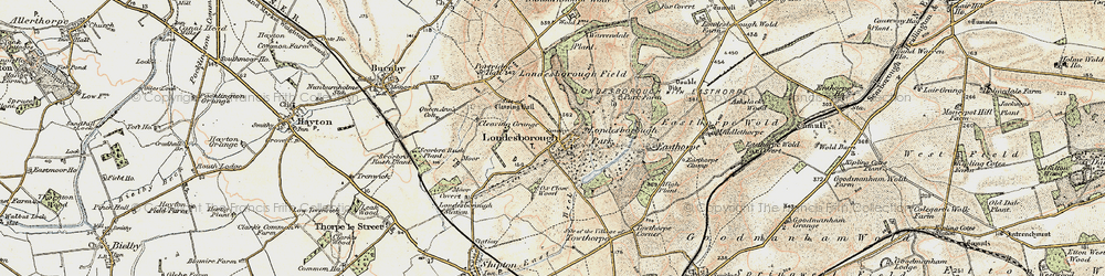 Old map of Londesborough in 1903
