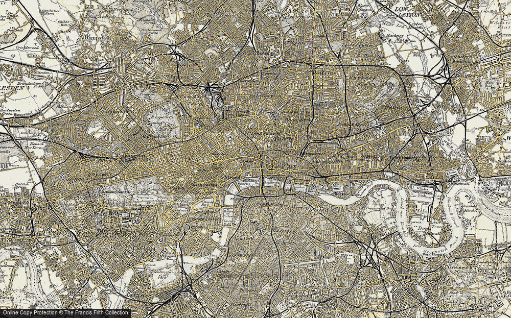 Old Map of London, 1897-1902 in 1897-1902