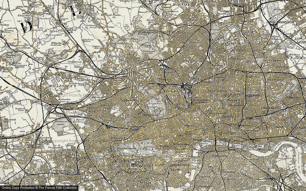 Old Map of London Zoo, 1897-1909 in 1897-1909