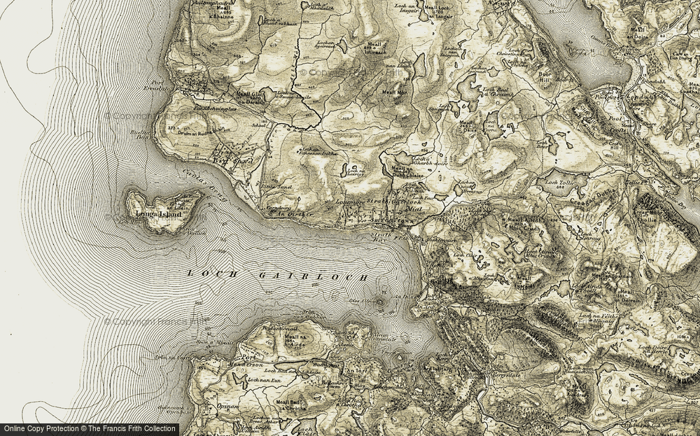 Old Map of Lonemore, 1908-1910 in 1908-1910