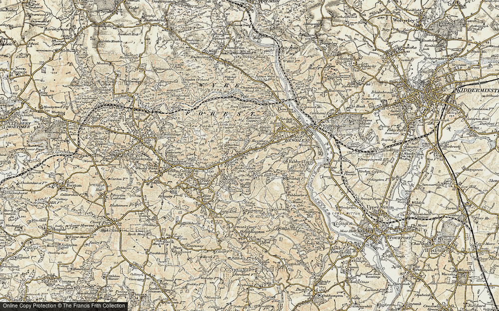 Old Map of Historic Map covering Beaucastle in 1901-1902