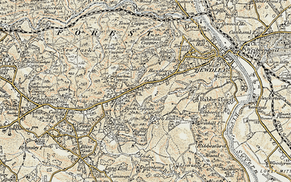 Old map of Beaucastle in 1901-1902