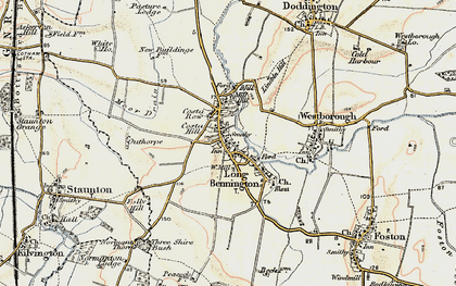 Old map of Long Bennington in 1902-1903