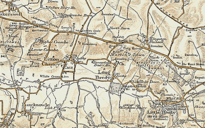 Old map of Long Bredy in 1899