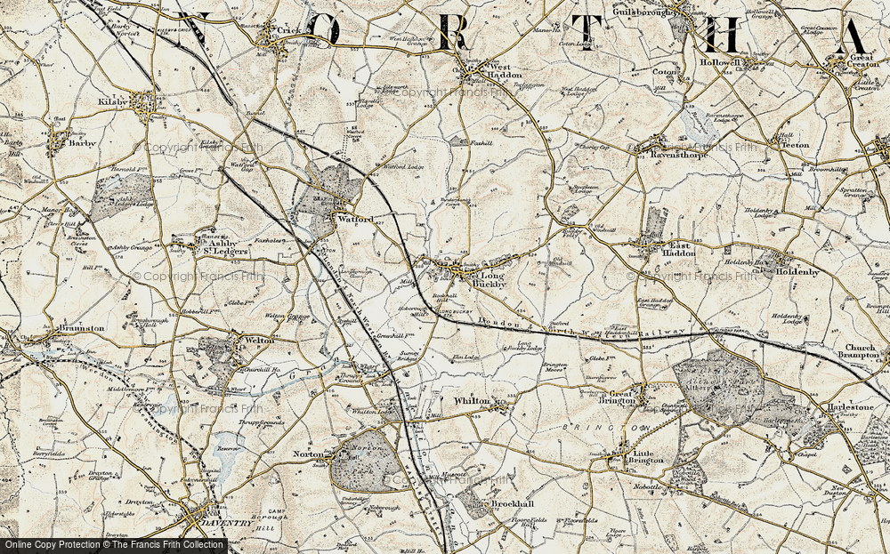 Old Map of Long Buckby, 1901 in 1901