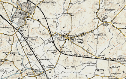 Old map of Long Buckby in 1901