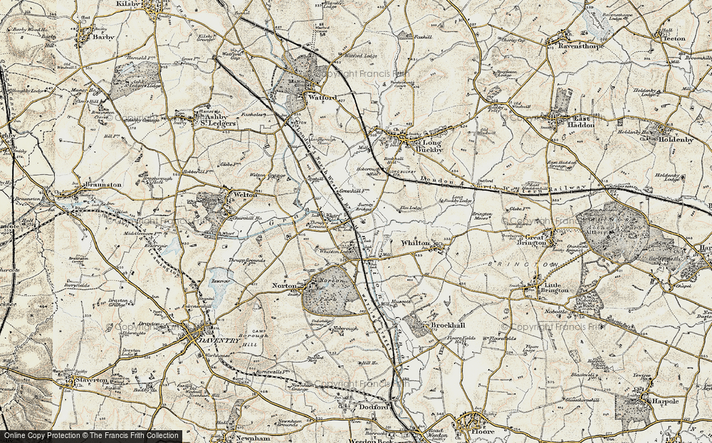 Old Map of Long Buckby Wharf, 1898-1901 in 1898-1901