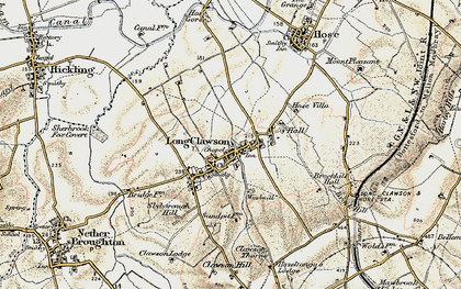 Old map of Long Clawson in 1902-1903