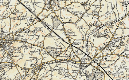 Old map of Long Common in 1897-1900
