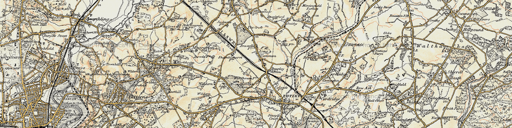 Old map of Long Common in 1897-1900