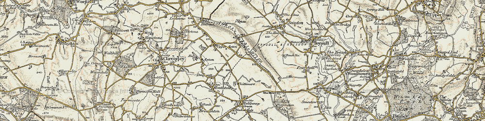 Old map of Abbot's Castle Hill in 1902