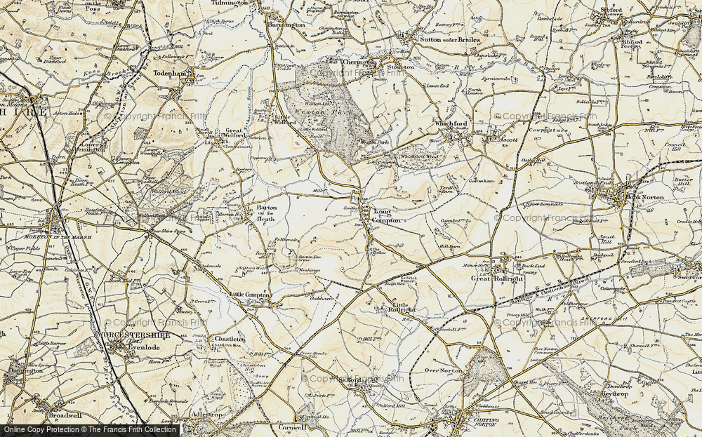 Old Map of Long Compton, 1899 in 1899
