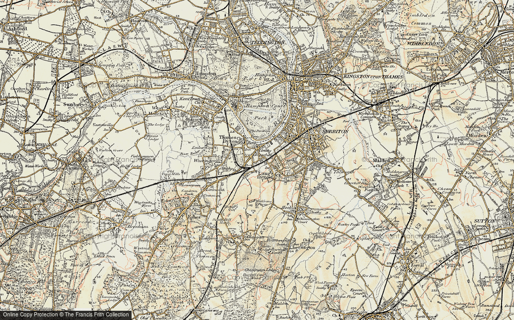 Old Map of Long Ditton, 1897-1909 in 1897-1909