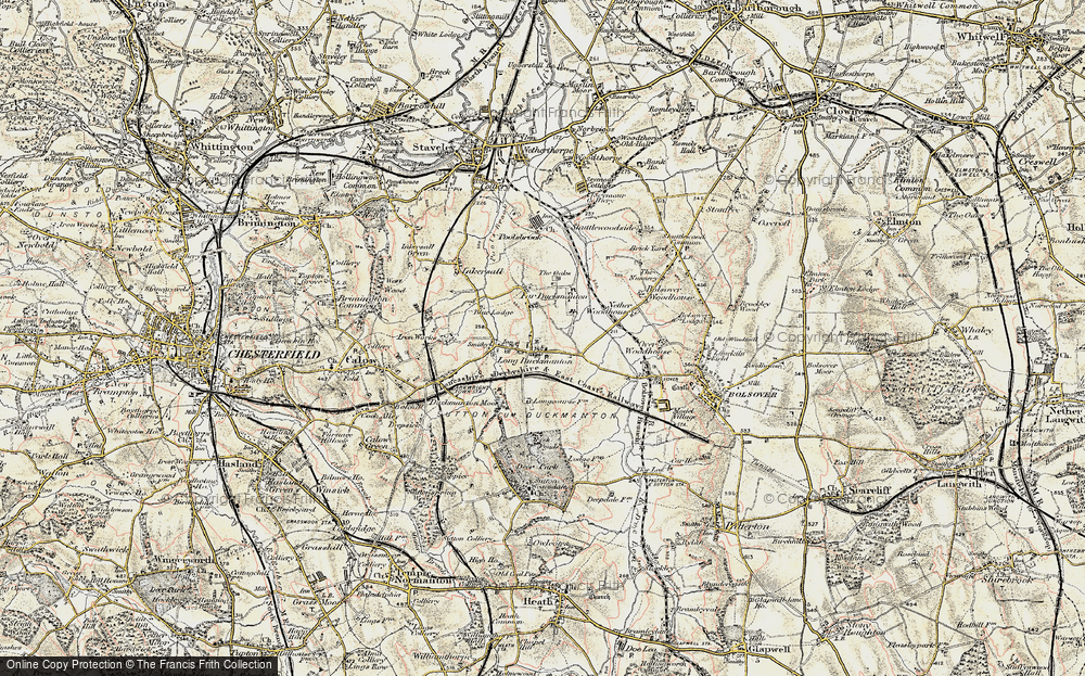 Old Map of Long Duckmanton, 1902-1903 in 1902-1903
