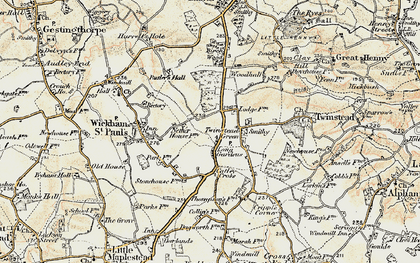 Old map of Long Gardens in 1898-1901