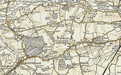Old map of Long Green in 1901