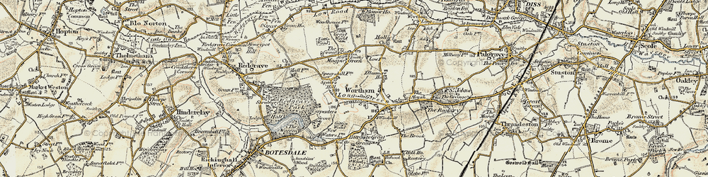 Old map of Long Green in 1901