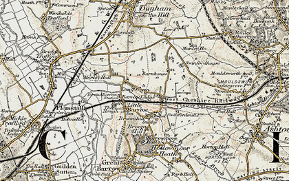 Old map of Long Green in 1902-1903
