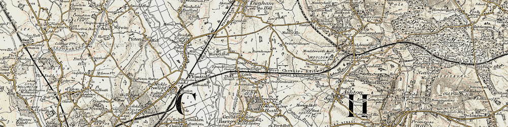 Old map of Long Green in 1902-1903