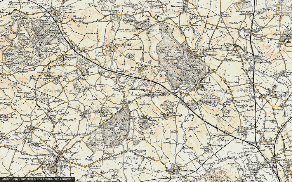 Old Map of Long Hanborough, 1898-1899 in 1898-1899