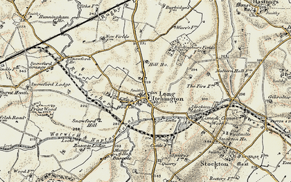Old map of Long Itchington in 1898-1902