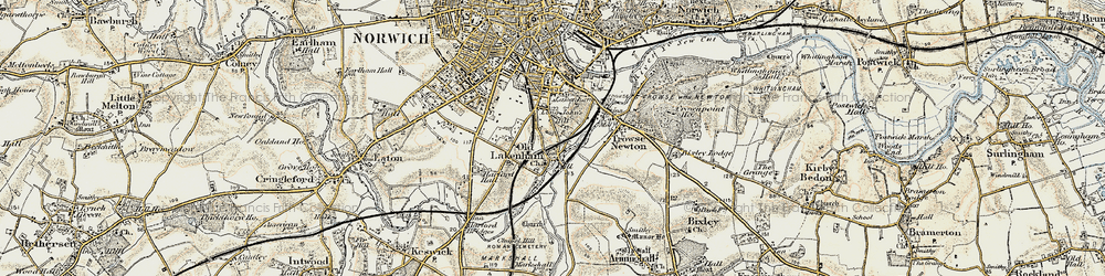 Old map of Long John's Hill in 1901-1902