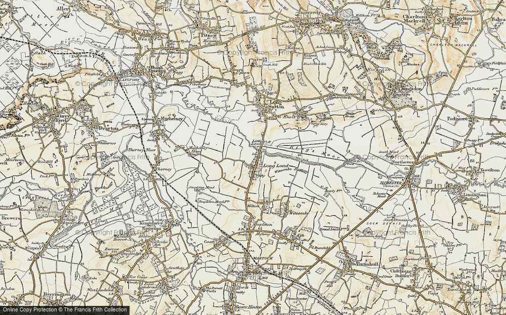 Old Map of Historic Map covering Witcombe Bottom in 1898-1900