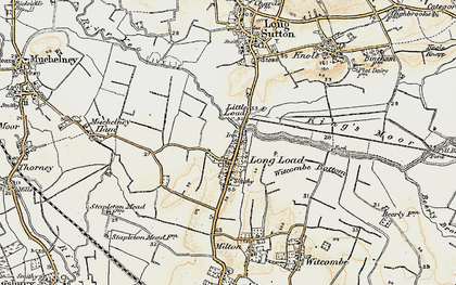 Old map of Witcombe Bottom in 1898-1900